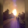 Semburan gas di Aceh Utara