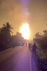 Semburan gas di Aceh Utara