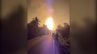 Semburan gas di Aceh Utara