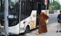 Bus Trans Palu dihentikan